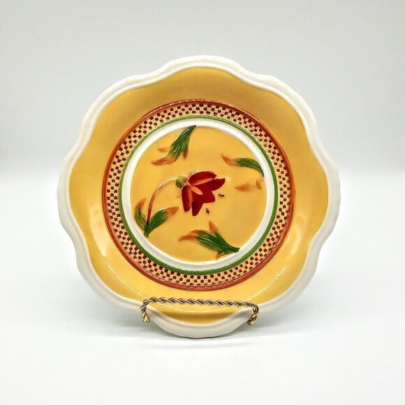 Fitz and Floyd Bellacara Goldenrod Salad Plate NWT - Picture 1 of 4